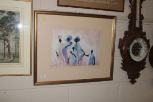 Tony Hudson, pastel study of figures