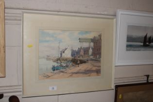 J.S. Webster, watercolour study Wells-Next-To-Sea