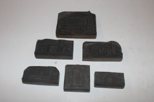 A box of wooden printing blocks