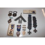 A collection of Masonic medals