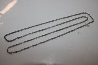 A Sterling silver 32" Prince of Wales chain, appro