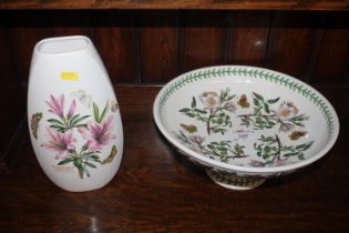 A Portmeirion "Botanic Garden" vase and a Portmeir