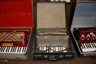 A Matelli piano accordion in fitted case
