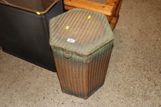 An Hexagonal Loom linen basket