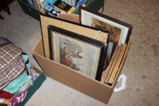 A box of various pictures