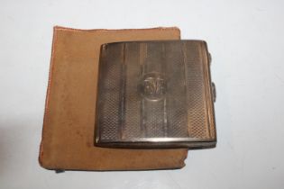 A silver cigarette case, approx. 103gms