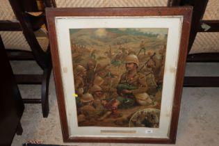 A framed and glazed print after "The Indian Frontier War 1897"