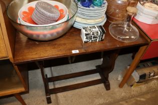 An oak side table