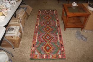 An approx. 208cm x 70cm Chobi Kelim runner