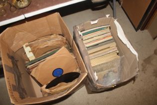 Two boxes of LP's and 78 rpm records