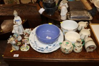 A quantity of various china to include figures; bi