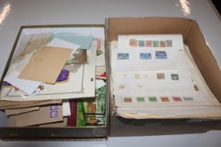 Two boxes of Great Britain and world stamps