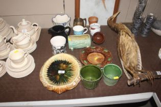 A collection of decorative pottery to include a Ma