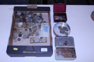 A box of world coins