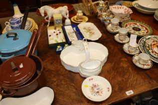 A Coalport strawberry dish; Royal Worcester bowl;