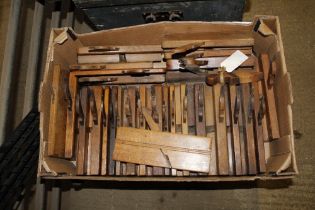 Four boxes of various woodworking hand tools