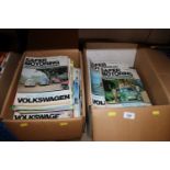 Two boxes of motoring magazines