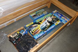 A collection of Scalextric and Hot Wheels