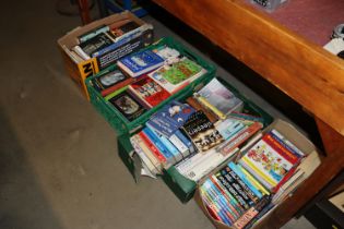 Four boxes of miscellaneous books