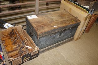 A pine tool chest and contents of various woodwork