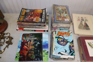 A large collection of miscellaneous comics