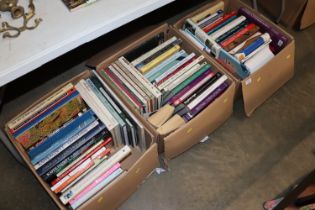 Three boxes of miscellaneous books including antiq