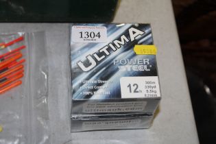 Two reels of Ultima power steel fishing line