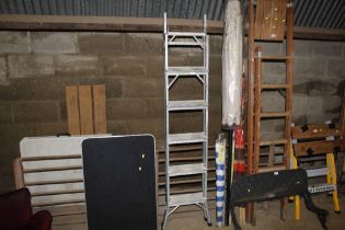 An aluminium step ladder