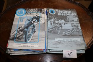 A collection of Ipswich Speedway programmes