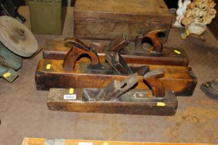 Three woodworking planes