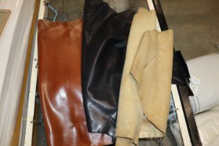 A quantity of leather offcuts etc.