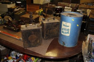 A Valor Esso blue paraffin can, Esso petrol can an