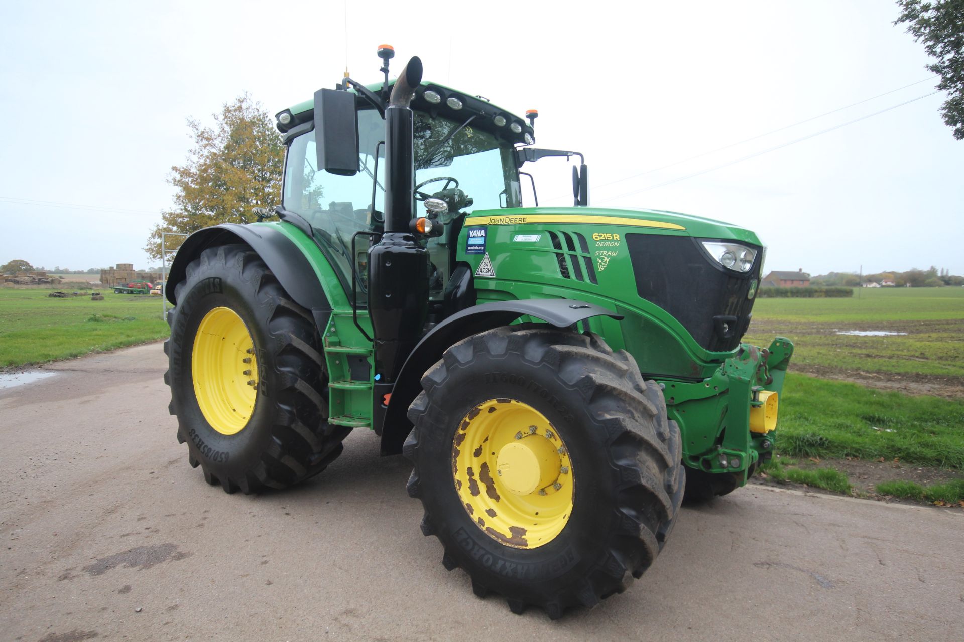 John Deere 6215R 4WD tractor. Registration CX18 WTV. Date of first registration 17/05/2018. Serial