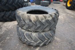 Pair of Michelin XM108 540/65R30 tyres. V