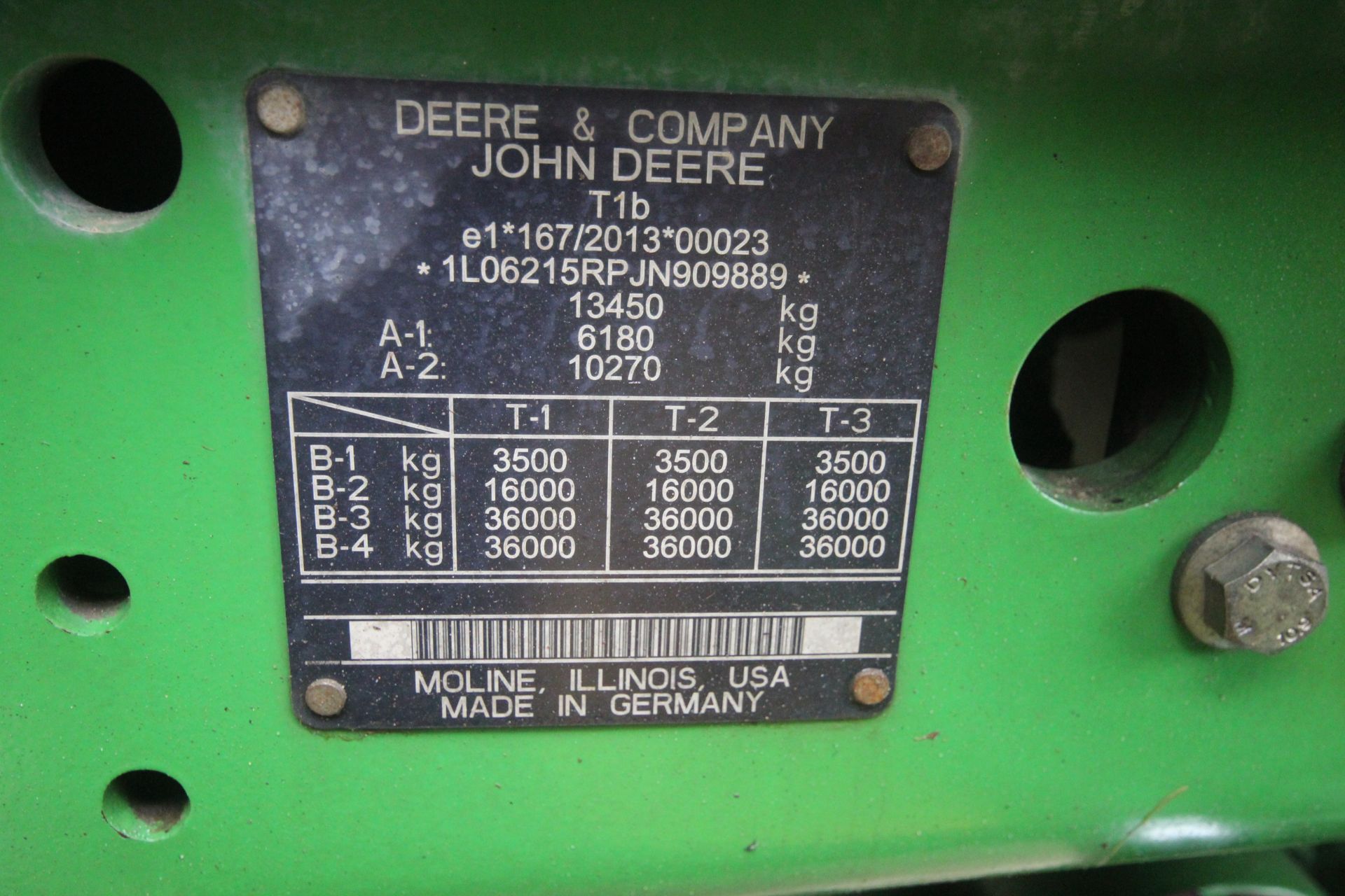 John Deere 6215R 4WD tractor. Registration CX18 WTV. Date of first registration 17/05/2018. Serial - Image 116 of 116