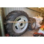 Set of row crop wheels and tyres to fit Case Puma. Comprising 380/90R46 rears and 380/85R30