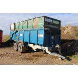 Marston 18T twin axle tipping trailer. 2005. With flotation wheels and tyres, air brakes,