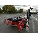 Lawrence Edward Supa-Pac remote control and automatic static linkage mounted hydraulic driven bale