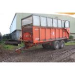 **UPDATED DESCRIPTION** Larrington Majestic 18T twin axle tipping trailer. 2009. With flotation