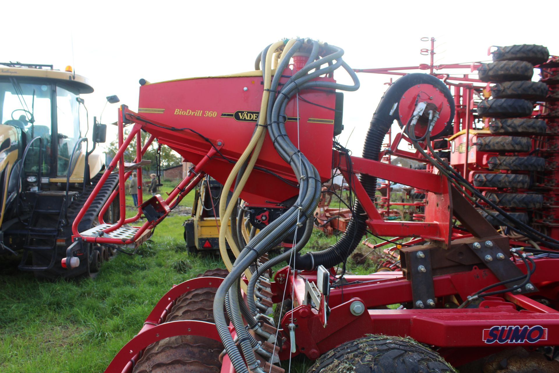 Vaderstad Biodrill 360 seeder. 2014. Currently set up as 15 outlet on bar, previously mounted to