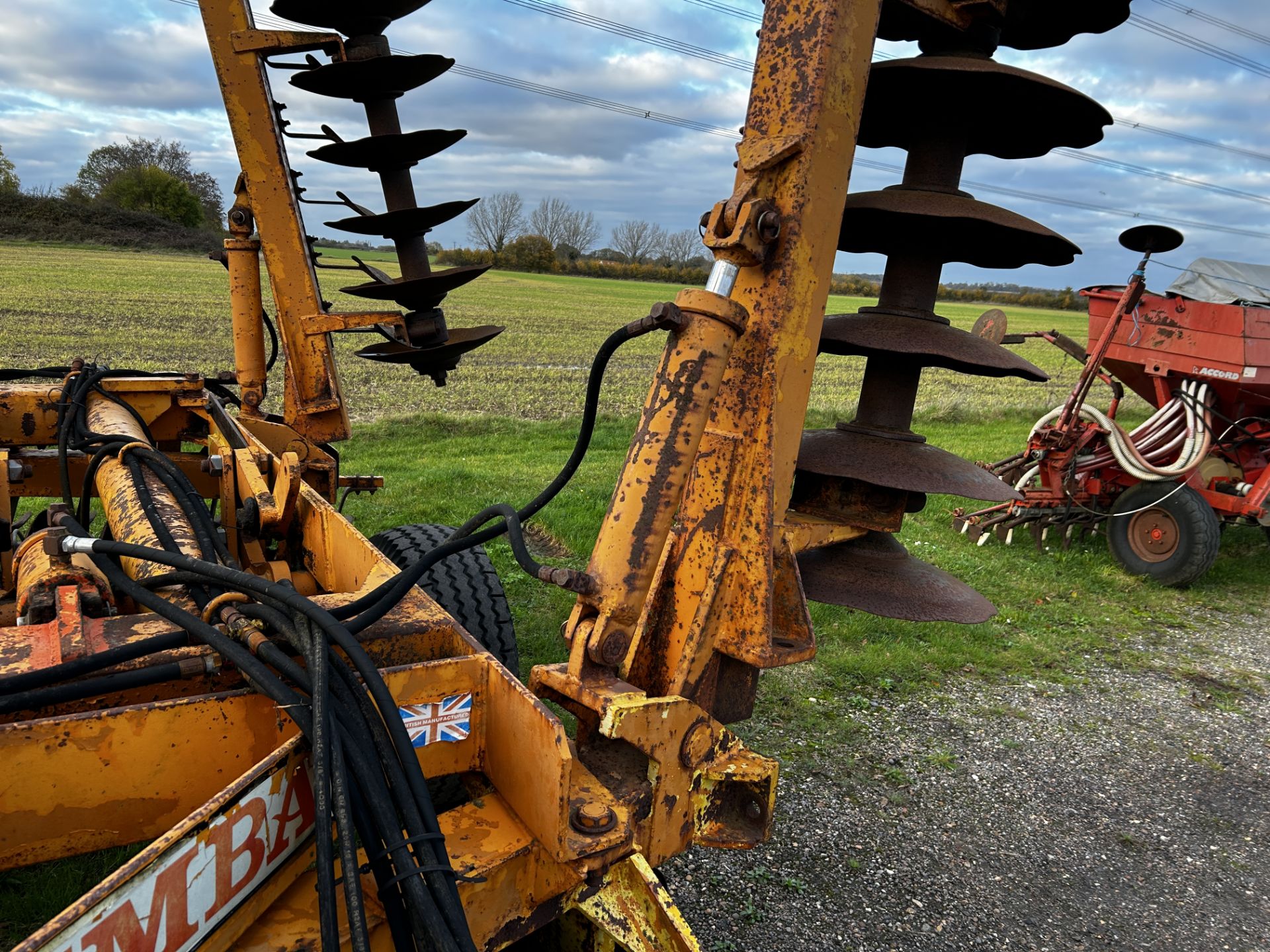 Simba MK2 hydraulic folding trailed discs. With cut aways all round and rear drawbar. Located near - Image 9 of 29