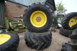 Pair of John Deere Continental SVT 10-stud 900/60R38 rear wheels and tyres. To fit 6250R. V