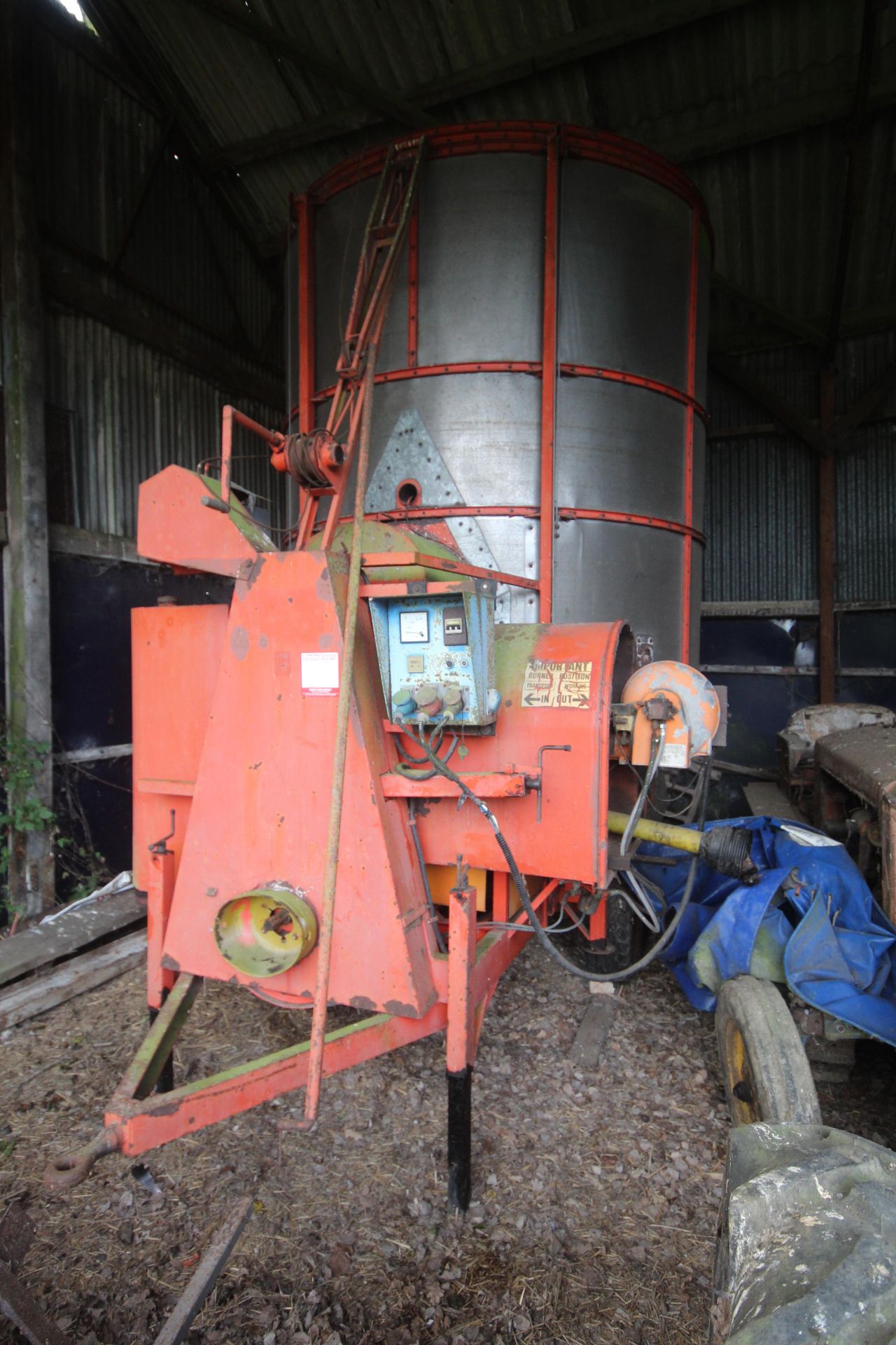 Master 12T diesel fired mobile grain drier. Owned for 25 years, unused for 10 years but dry