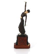 After Chiparus Art Deco style figure of a dancing
