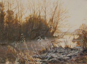 Margaret Glass, "Autumn Morning Flatford", signed