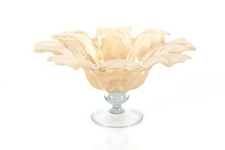 A large Murano glass pedestal bowl, 47cm dia. over