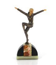 After Chiparus Art Deco style figure of a dancing