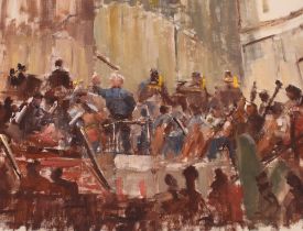 20th Century school, study of an orchestra playing