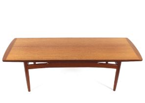 A 1970's teak G-plan design long coffee table rais