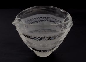 Jane Charles, a Studio glass vase with etched deco